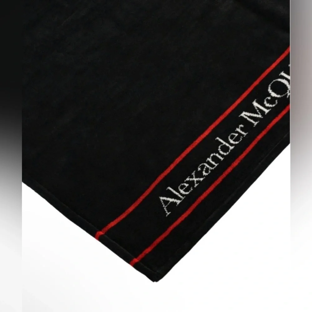 Alexander McQueen Beach Towel with Red Accent NWT